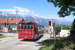 Mercedes-Benz O 530 III (Citaro 2. Generation) Bus Nr. 636 der Innsbrucker Verkehrsbetriebe als Shuttle zur Radsportveranstaltung  Crankworx  in Mutters, Nockhofweg, am Bahnübergang der Stubaitalbahn. Aufgenommen 16.6.2018.