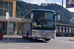 Schienenersatzverkehr für REX nach Schwaz wegen Neubau Vomperbachbrücke, Setra S 415 GT-HD von Lanzinger Busreisen am Bahnhof Hall i.