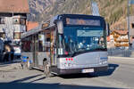 Solaris Urbino von Ötztaler (IM-OVG39) als Skibus Linie 52 an der Hst. Sölden Postamt. Aufgenommen 4.3.2025.