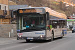 Solaris Urbino von Ötztaler (IM-OVG29) als Skibus Linie 60A in Sölden, Dorfstraße. Aufgenommen 5.3.2025.