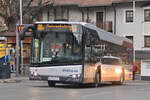 Solaris Urbino von Ötztaler (IM-OVG35) als Skibus Linie 60A an der Hst. Sölden Postamt. Aufgenommen 4.3.2025.