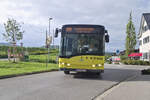 Solaris Urbino (DO-463EF) als Linie 166 in Lustenau, Reichenaustraße. Aufgenommen 16.4.2024.
