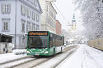 Graz     Graz Linien Citaro 2 Euro 6 Wagen 79 als Linie 64 bei winterlichen Wetter in der Leonhardstraße, 07.02.2018.