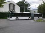 Unbekannter Citaro  Facelift der IVB steht vor der Kirche Allerheiligen (weies Gebude im Hintergrund).