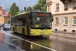 MAN Niederflurbus 3. Generation (Lion's City) von Postbus BD-13360 als Schienenersatz für die Mittenwaldbahn in der Amraser Straße in Innsbruck. Aufgenommen 5.7.2018.