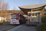 Innsbruck: Schienenersatzverkehr für die Straßenbahnlinie 1 (Linie 1SE), Bus Nr. 415 an der Haltestelle Bergisel. Aufgenommen 22.3.2022.