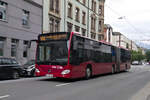 Mercedes-Benz Citaro 2. Generation der Innsbrucker Verkehrsbetriebe (Bus 426) als Schienenersatzverkehr für die Straßenbahnlinie 1 in Innsbruck, Sillgasse. Aufgenommen 20.5.2023.