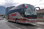 Setra S 515 HD von Kogoj als Schienenersatzverkehr der Brennerbahn in Innsbruck, Frachtenbahnhof, dem Standort für SEV-Busse. Aufgenommen 9.8.2023.