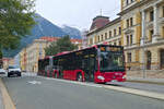 Mercedes-Benz Citaro 2. Generation der Innsbrucker Verkehrsbetriebe (Bus Nr. 447) als Schienenersatzverkehr für die Straßenbahnlinie 1 an der Haltestelle Innsbruck Bundesbahndirektion. Aufgenommen 5.10.2023.
