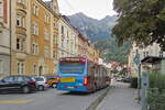 Mercedes-Benz Citaro 2. Generation der Innsbrucker Verkehrsbetriebe (Bus Nr. 445) als Schienenersatzverkehr der Straßenbahnlinie 1 in Innsbruck, Schillerstraße. Aufgenommen 29.9.2023.