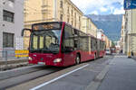 Mercedes-Benz Citaro 2. Generation der Innsbrucker Verkehrsbetriebe (Bus Nr. 444) als Schienenersatzverkehr f�r die Stra�enbahnlinie 1 an der Hst. Innsbruck Westbahnhof. Aufgenommen 29.8.2025.
