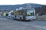 Iveco-Irisbus Crossway von �tztaler (IM-OVG 6) als Schienenersatzverkehr f�r die Unterinntalbahn in Innsbruck, Amraser Stra�e. Aufgenommen 19.1.2026.