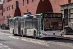 22.1.2024: Ein Citaro C2 G der Firma Zuklinbus steht abgestellt am Bahnhof Heiligenstadt.