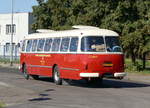 Historischer Stadtbus Jelcz 043, Wagen '23461' am Hafen von Gdynia (Gdingen) /PL im August 2017.