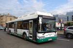 Russland / Bus Sankt Petersburg / Bus Saint Petersburg: Erdgasbus LiAZ 5292 CNG, aufgenommen im Juli 2015 im Stadtgebiet von St.