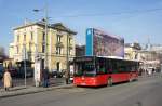 Serbien / Stadtbus Belgrad / City Bus Beograd: AKIA ULTRA LF12 von  Banbus d.o.o.  aus Obrenovac, aufgenommen im Januar 2016 am Hauptbahnhof von Belgrad.