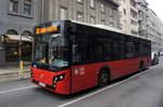 Serbien / Stadtbus Belgrad / City Bus Beograd: Mercedes-Benz Ikarbus IK-112LE - Wagen 3226 der GSP Belgrad, aufgenommen im Januar 2016 in der Straße mit dem Namen  Kraljice Natalije  in der Innenstadt von Belgrad.