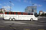 Serbien / Belgrad / Beograd: Setra S 317 HDH von  Golub Transport 2013  aus Obrenovac, aufgenommen im Juni 2018 am Slavija-Platz (Trg Slavija) in Belgrad.