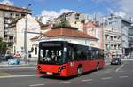 Serbien / Stadtbus Belgrad / City Bus Beograd: Ikarbus IK-112LE - Wagen 3257 der GSP Belgrad, aufgenommen im Juni 2018 am Slavija-Platz (Trg Slavija) in Belgrad.