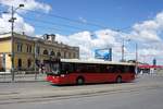 Serbien / Stadtbus Belgrad / City Bus Beograd: LiAZ 5292 von  Košava prevoz d.o.o.  aus Belgrad, aufgenommen im Juni 2018 am Hauptbahnhof in Belgrad.