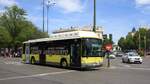 Irisbus Citelis GNC Tata Hispano Habit Bus 5120, Empresa Municipal de Transportes de Madrid (EMT), Kreuzung Paseo de Recoletos und Calle Alcal� in Madrid am 29.