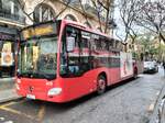 EMT Valencia 6475, Mercedes-Benz Citaro C2, bedient die Haltestelle Plaza de la Reina als Linie 32 in Valencia am 07.03.2026