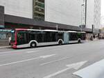 Neuer MAN Lion's City 19C, Baujahr 2023, Wagen 842, Firma Masatusa, im Einsatz auf der Linie 3, bedient die Haltestelle Estación-Maisonnave in Alicante am 31.10.2023.