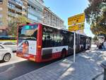 Mercedes-Benz Citaro O 530 G, Wagen 816, Baujahr 2007, Firma Masatusa, bedient die Haltestelle Estación - Salamanca in Alicante am 22.11.2023.