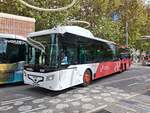 Castrosua Magnus H LE 15 Hybrid (Scania K360H B6x2*4LI), Avanza Benidorm 9007, verl�sst die Haltestelle Benidorm Centro als Linie 50 am 29.09.2026.