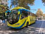 Fabrikneuer Irizar i6 (Volvo B13R) der Firma Autocares Grupo Benidorm (Wagen 407, EZ 06.2026) in der Avenida del Mediterraneo in Benidorm am 29.09.2026.