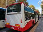 Heckansicht des Castrosua Magnus H LE 13 Hybrid (Scania K360H B4x2LI) mit der Wagennummer 9170, Firma Avanza, in der Innenstadt von Benidorm als Linie 52 am 29.09.2026.