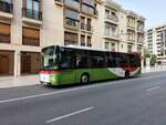 Castrosua New City, Wagen 201, Autobuses Urbanos de Elche, bedient die Haltestelle MAHE in Elche am 16.02.2023.
