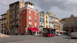 AlfaBus eCity L08 Bus 126, L�neas Urbanas de Cuenca (LUC) | Ayuntamiento Cuenca, Linie L1, Plaza Mayor in Cuenca am 9. Juni 2025.