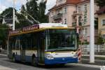 ¦koda-Irisbus 24Tr Trolleybus der  MĚSTSKÁ DOPRAVA Mariánské Lázně s.r.o.  # 56, aufgenommen am 7. Juni 2012 in (Mariánské Lázně (Marienbad), Tschechien.
