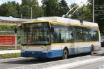 ¦koda-Irisbus 24Tr Trolleybus der  MĚSTSKÁ DOPRAVA Mariánské Lázně s.r.o.  # 57, aufgenommen am 7. Juni 2012 in (Mariánské Lázně (Marienbad), Tschechien.

