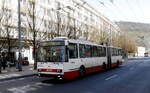 Dopravní podnik města Ústí nad Labem ist der Betreiber des O-Bus Netzes in Usti nad labem.
17.03.2023 11:43 Uhr. Ein Skoda Trollino. 