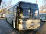 Ein Reisebus des weißrussischen Herstellers MAZ, kurz nach der Ankunft am Busbahnhof in Gomel.