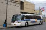 Bus United States of America (USA): Bus New York City (New York): General Motors (GMC) RTS (Rapid Transit Series) der Metropolitan Transportation Authority (MTA) / New York City Bus, aufgenommen im Mai 2016 im Stadtgebiet von New York City.