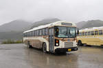 Blue Bird Autobus 180 474 auf einem Rastplatz im Denali Nationalpark.