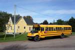 Kanada / Prince Edward Island: Ein Schulbus des Herstellers IC Bus, abgestellt in Granville, einem Ort auf Prince Edward Island. Aufgenommen im September 2014. 