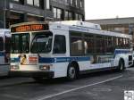 Orion VII  New York City Bus  der Metropolitan Transportation Authority (MTA) der  Linie M1 South Ferry, aufgenommen am 18.
