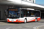 MAN Lions City 54 von Aare Seeland Mobil, auf der Linie 51, wartet an der Haltestelle beim Bahnhof Langenthal.