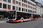 MAN Lions City 66 von Aare Seeland Mobil, auf der Linie 72, fährt am 09.09.2022 Richtung Bahnhof Biel.