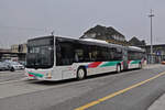 MAN Lions City 42 von Aare-Seeland, auf der Linie 5, bedient am 02.11.2011 die Haltestelle beim Bahnhof Solothurn.