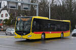 Mercedes Citaro 87 der BLT, auf der Linie 37, fährt am 12.01.2026 bei der Haltestelle St. Jakob ein. Aufnahme Basel.