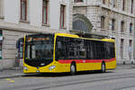 Mercedes Citaro 30 der BLT, auf der Linie 37, wartet am 23.02.2026 an der Endstation am Bahnhof SBB. Aufnahme Basel.