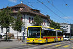 Mercedes Citaro 55 der BLT, auf der Linie 64, f�hrt am 06.07.2026 durch die Hauptstrasse Richtung Haltestelle Reinach Dorf.