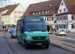 BVB Kleinbusse: Mercedes 862 auf Schulungsfahrt in Riehen-Dorf am 6.