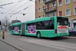 MAN Bus 763 beim Tramersatz für die Linie 6, die wegen der Fasnacht in Allschwil beim Depot Morgartenring wenden musste.