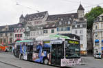 Mercedes Citaro 804, mit der Werbung für Tally Weijl, auf der wohl kürzesten Buslinie der Schweiz.